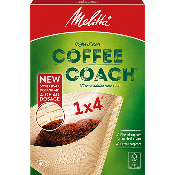 Melitta Coffee Coach Coffee Filters (Size 1x4) - 40 Pack