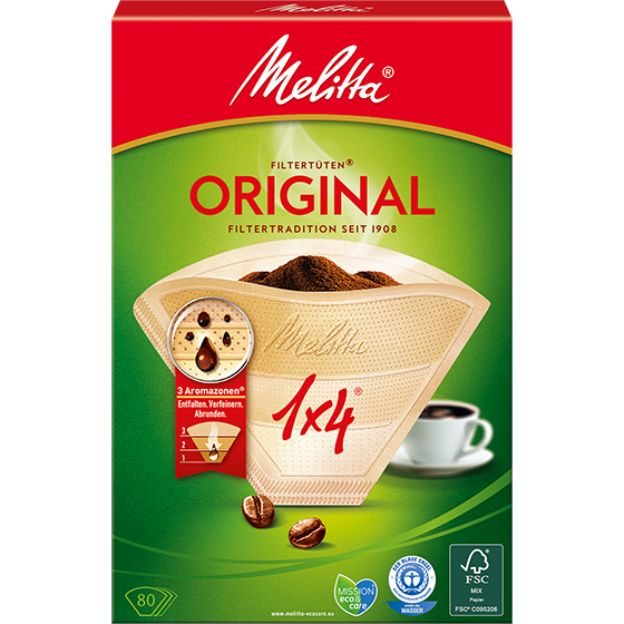 Melitta Original Coffee Filters (Size 1x4 - 80 Pack)