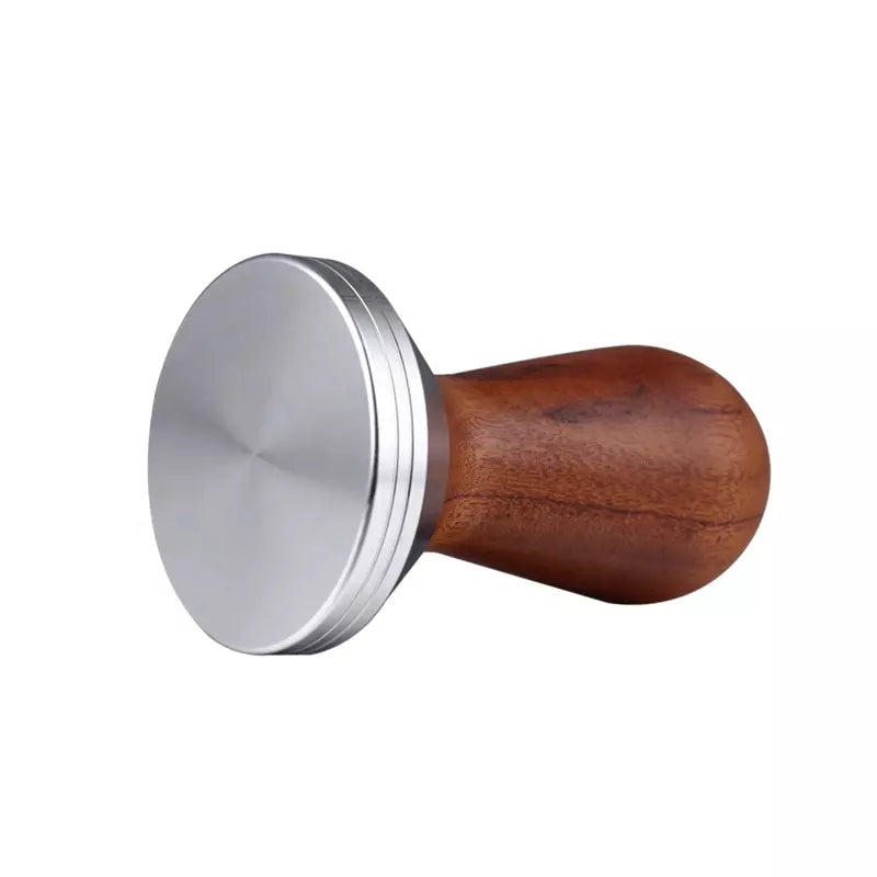 Stainless Steel Coffee Tamper with Wooden Handle, 51mm, 53mm, 58mm