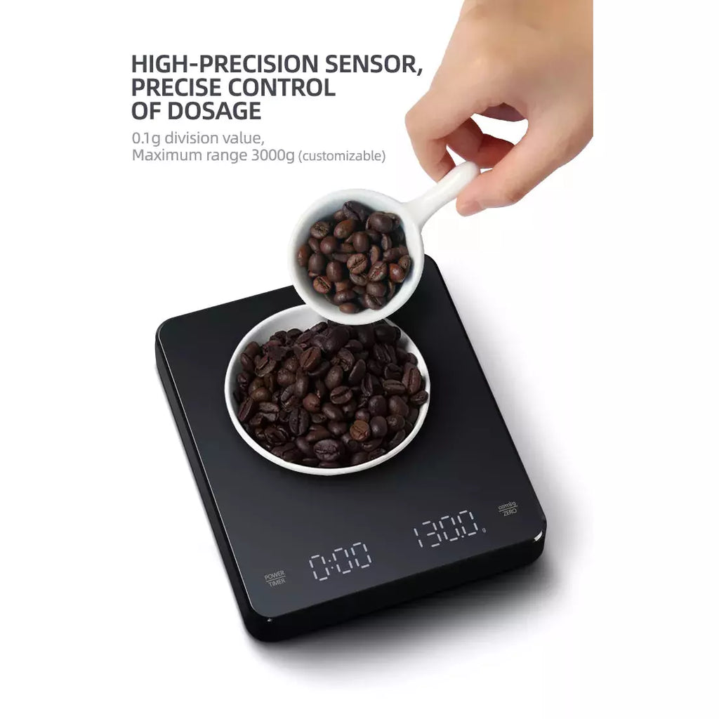 Touch Screen Rechargeable Digital Coffee Scale With Timer - 3kg/0.1g