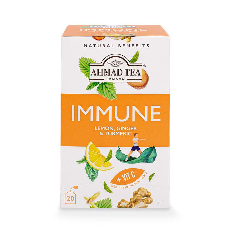 Ahmad Tea Lemon, Ginger & Turmeric "Immune" Infusion - Teabags (20)