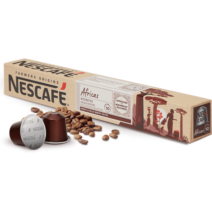 Nescafé farmers origins Africas Nespresso Compatible (10 Capsule Pack)