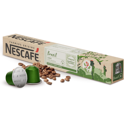 Nescafé farmers origins Brazil Nespresso Compatible (10 Capsule Pack)