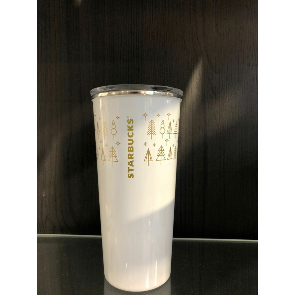 Starbucks Thermal Mug - White with Gold sketch