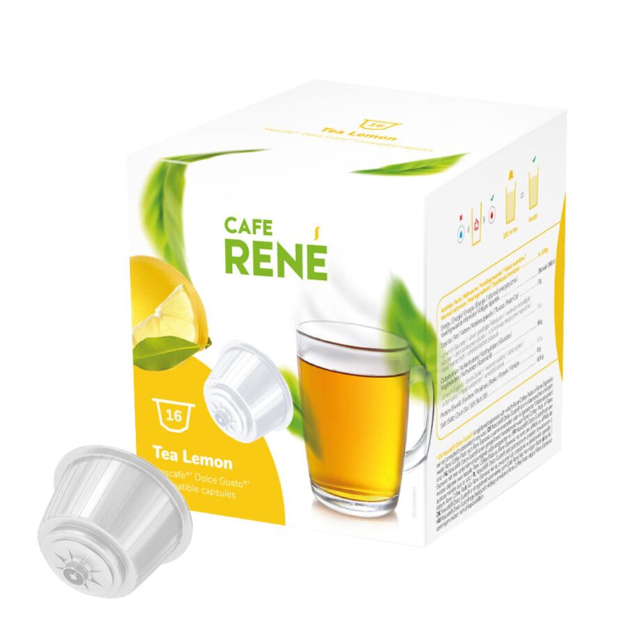 Lemon Tea - Cafe René - Dolce Gusto Compatible Capsules (16 Drinks)