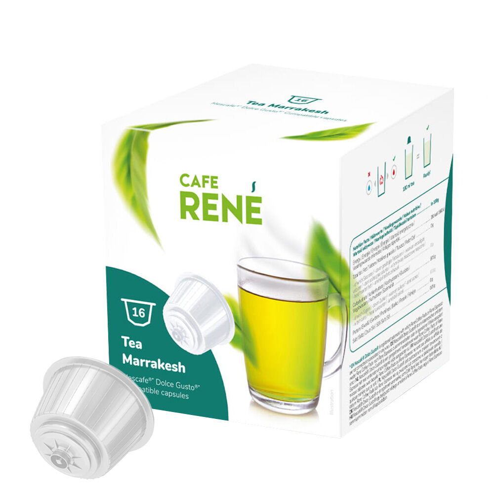 Marrakesh Tea - Cafe René - Dolce Gusto Compatible Capsules (16 Drinks)