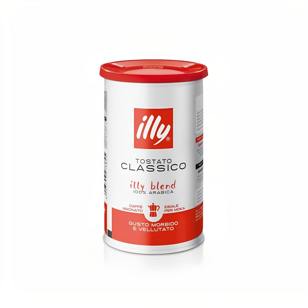 Illy Classico Ground Coffee  (for moka pot) (185g)
