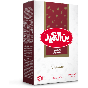 Bon Alameed Arabic Coffee - Medium With Cardamom - 200g