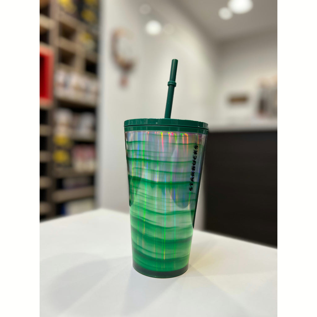 Starbucks Cold Cup Stripey Green -16oz