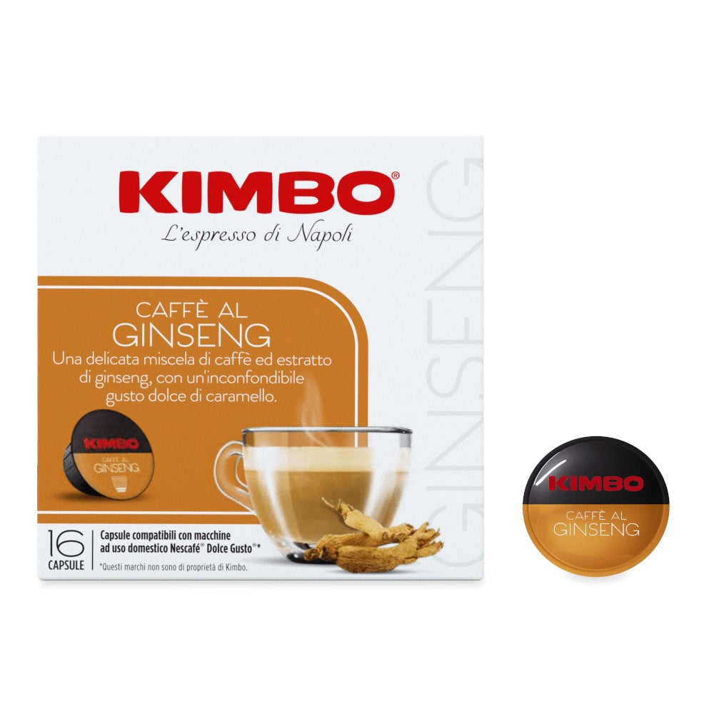 Kimbo Caffè al Ginseng - Dolce Gusto (16 Capsule Pack)