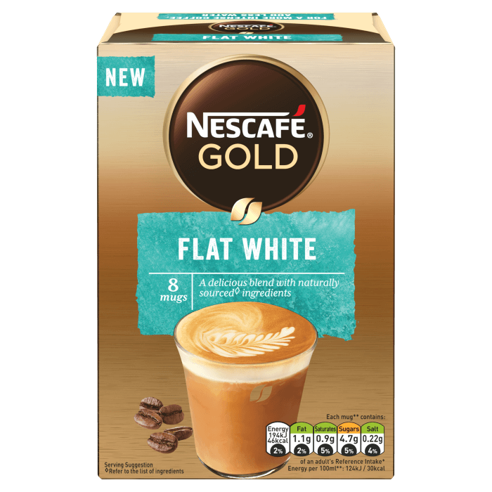 Nescafe Gold Flat white Instant Coffee (8 mugs)