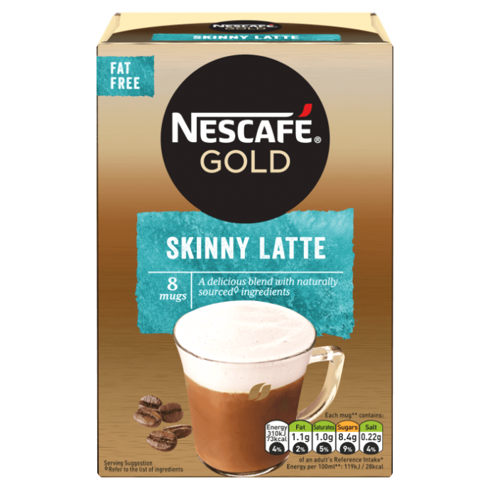 Nescafe Gold Skinny Latte Instant Coffee (8 mugs)