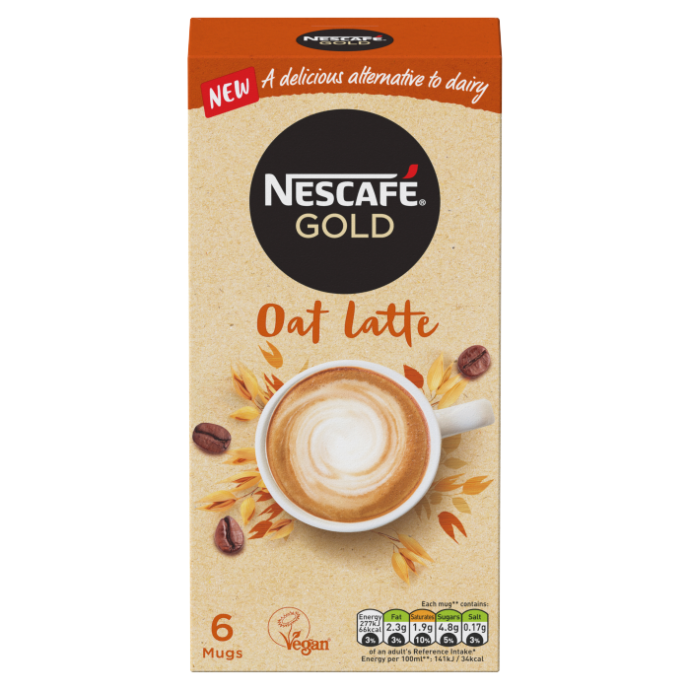 Nescafe Gold Oat Latte Instant Coffee (8 mugs)