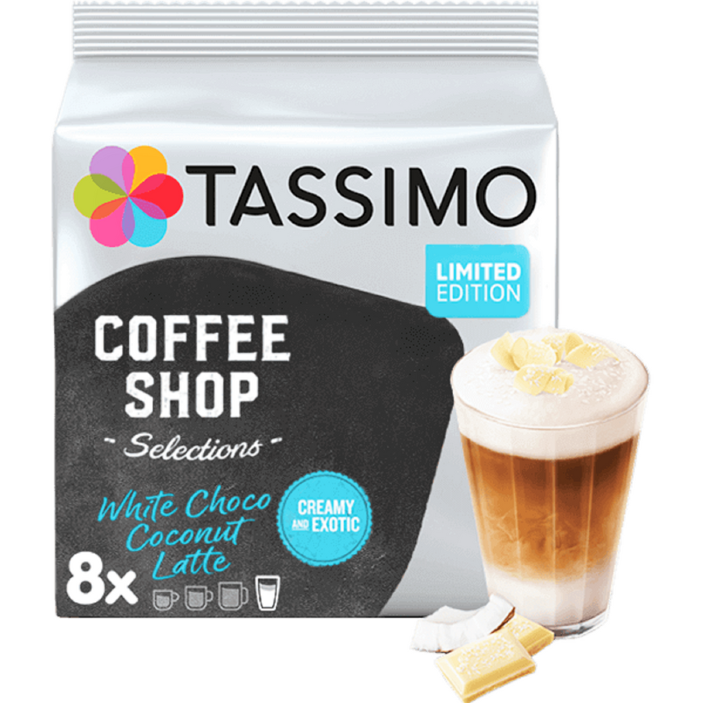 Tassimo T-Discs Coffee Shop White Choco Coconut Latte (8 Drinks)