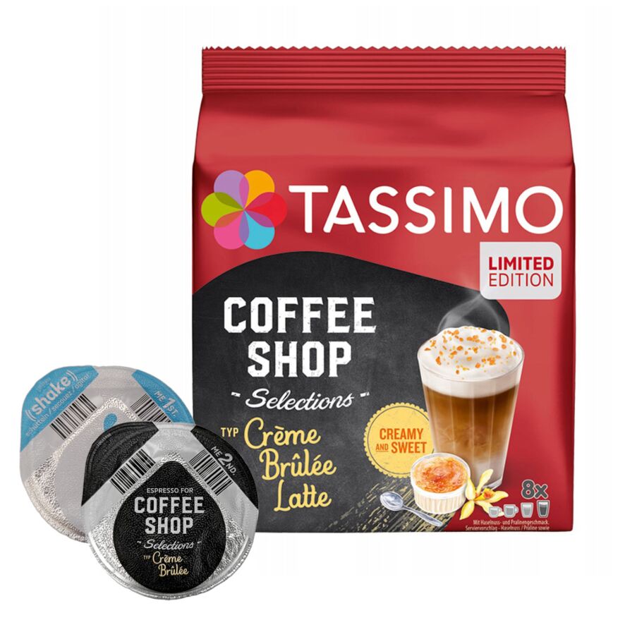 Tassimo Coffee Shop Creme Brulee Latte Capsules (8 Drinks