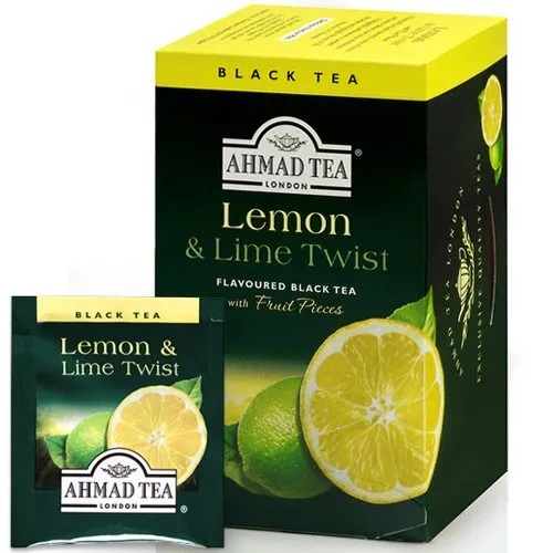 Ahmad Tea Lemon & Lime Twist Fruit Black Tea - Teabags (20)