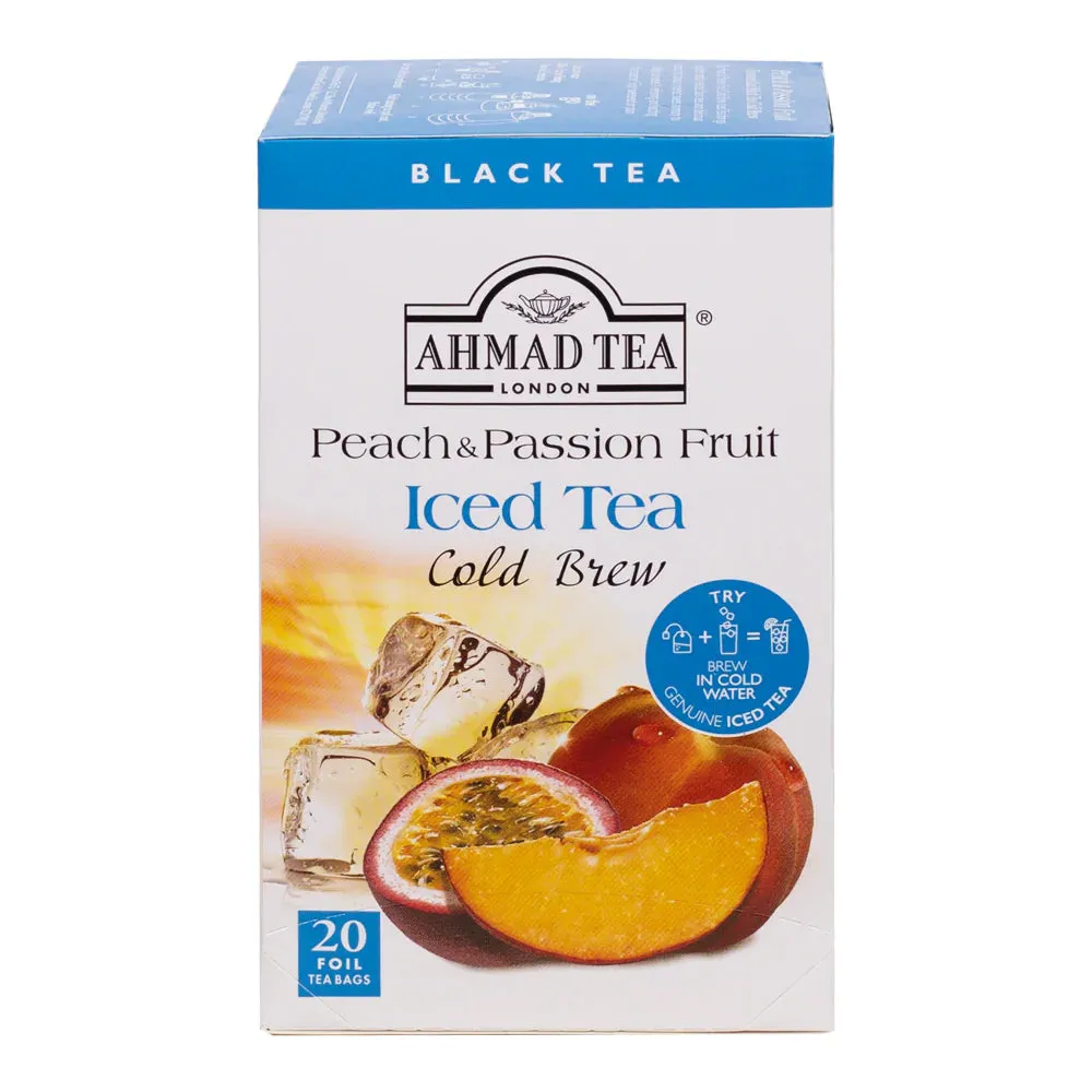[1508P] Ahmad Tea Peach & Passion Fruit Black Cold Brew Iced Tea  - Teabags (20)