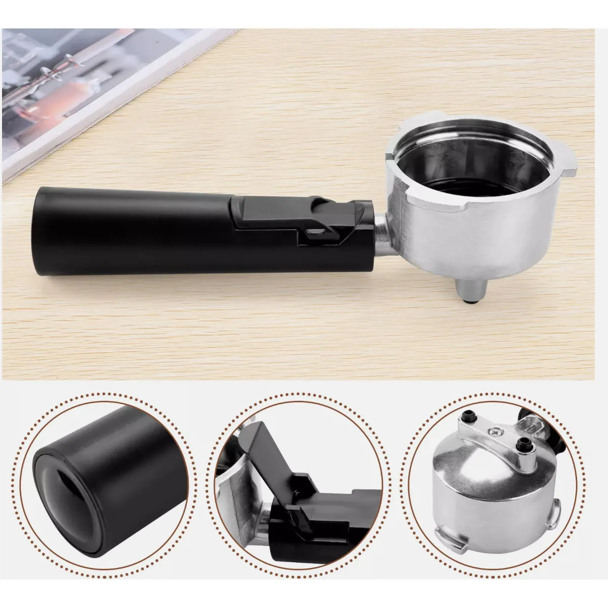 Aliminium Non Pressurized Portafilter, 51mm - For small Coffee machines