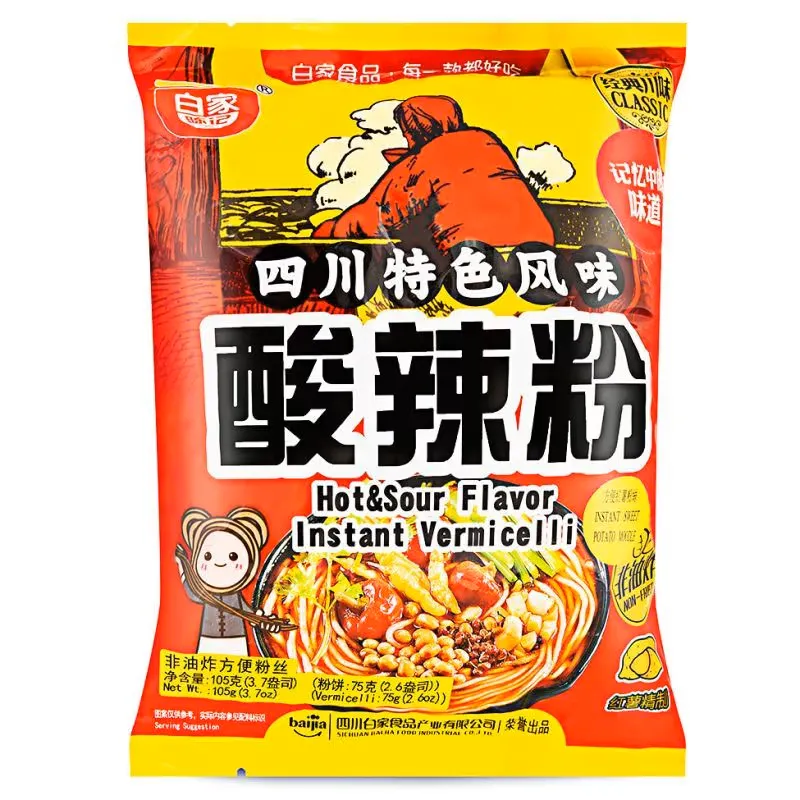 Baijia Instant Vermicelli Hot & Sour Flavor - 110g