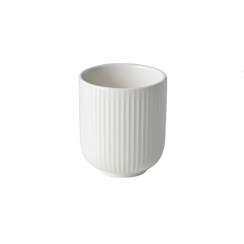 [E93-Ceramic-White] Ceramic Barista Coffee Cup, JS3: White  - 200ml