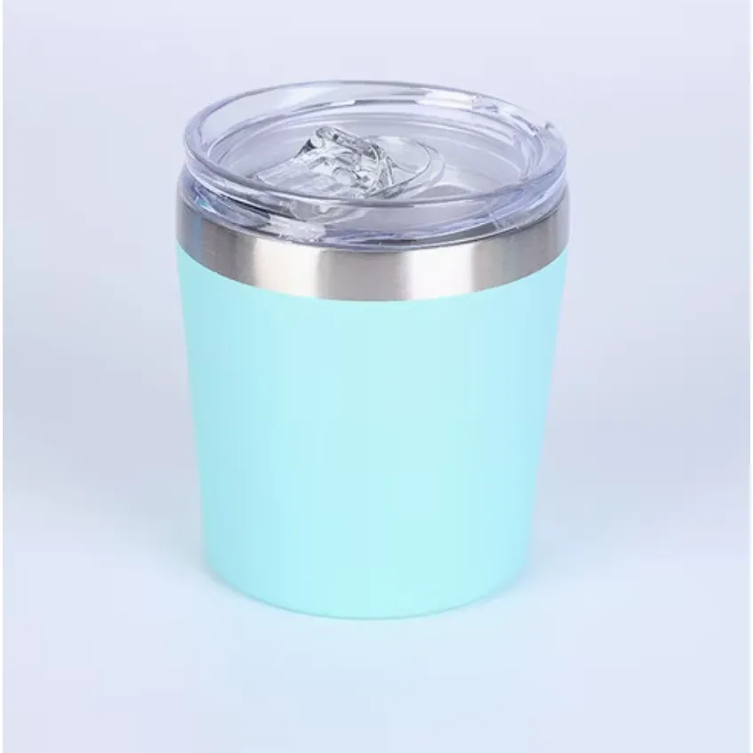 Coffee Tumbler, Double wall, Stainless steel, Sky Blue - 8oz