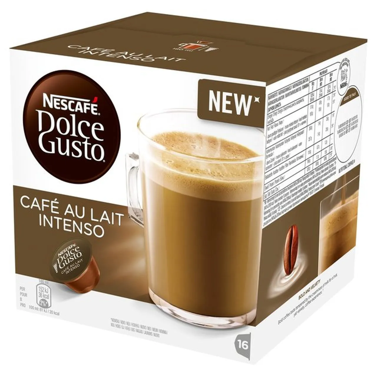 Dolce Gusto Cafe Au Lait Intenso - (16 Capsule Pack)