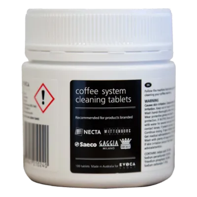 EVOCA Espresso Coffee Machine Brewer Cleaning - 100 Tablets