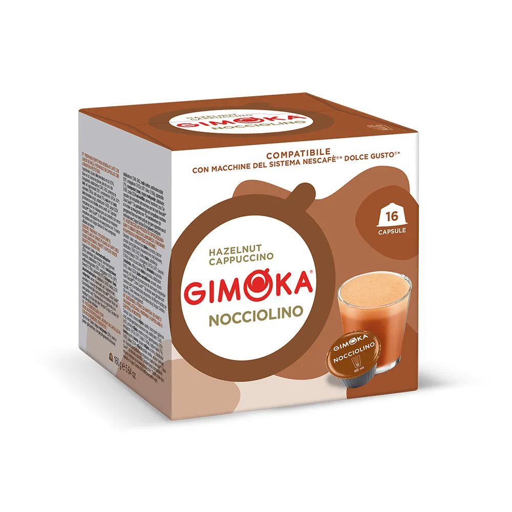 Gimoka Dolce Gusto Hazelnut Cappuccino - 16 Capsule Pack