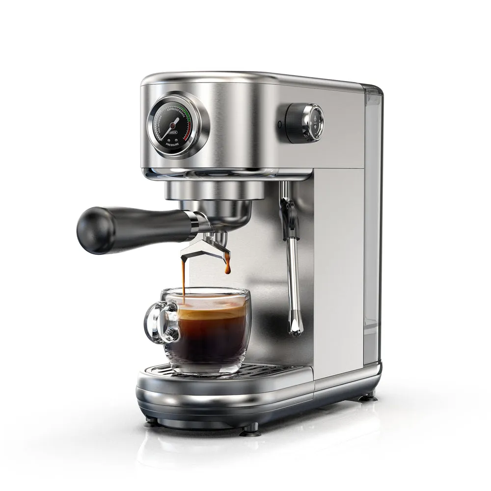 [H10B-SL] HiBREW H10B Semi Automatic Espresso Coffee Machine - Silver