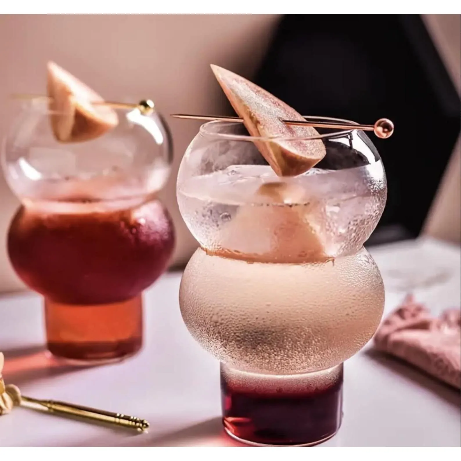 Ice Cream Scoop Design Glass Cup - 120ml