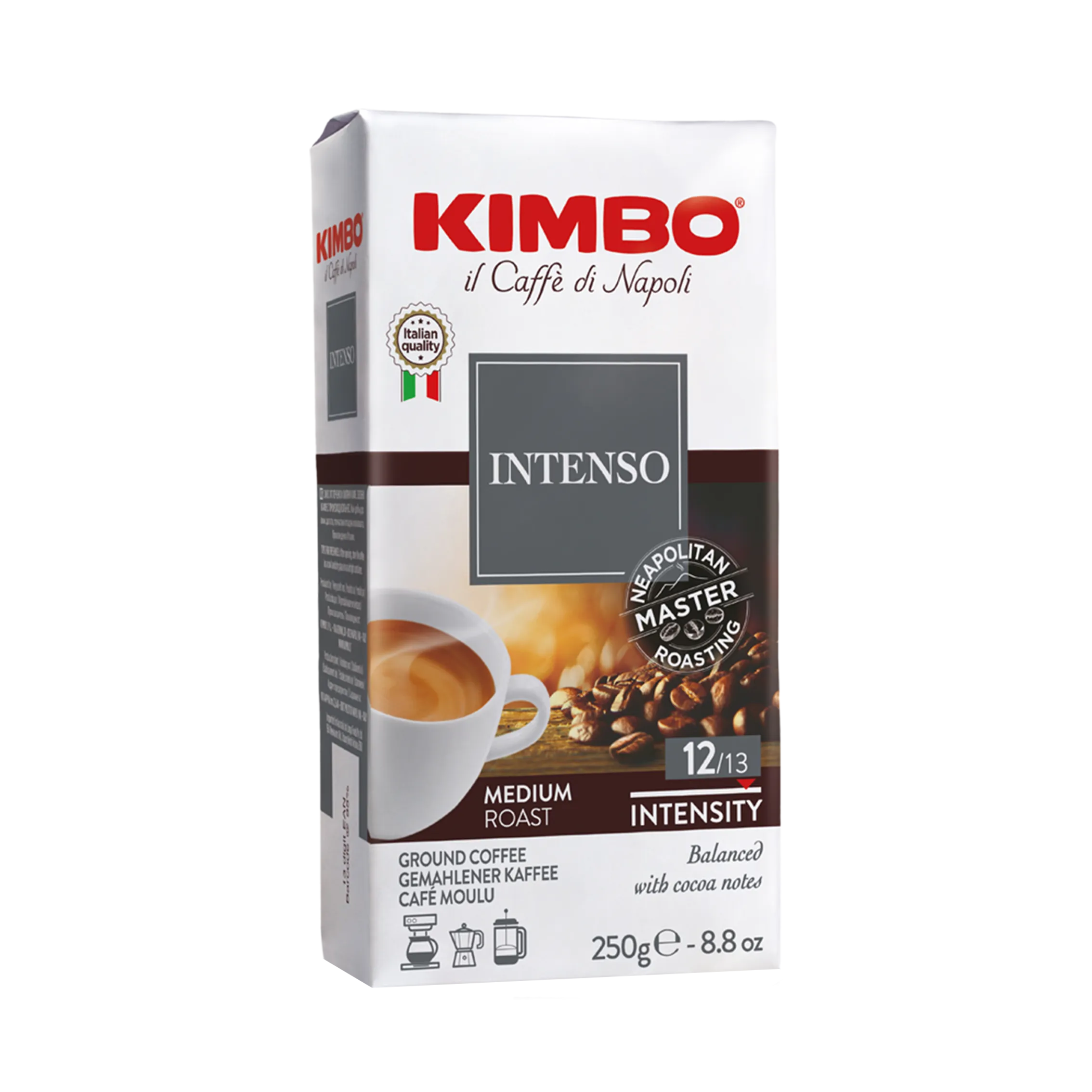 Kimbo Coffee Intenso, Ground Coffee (250g)