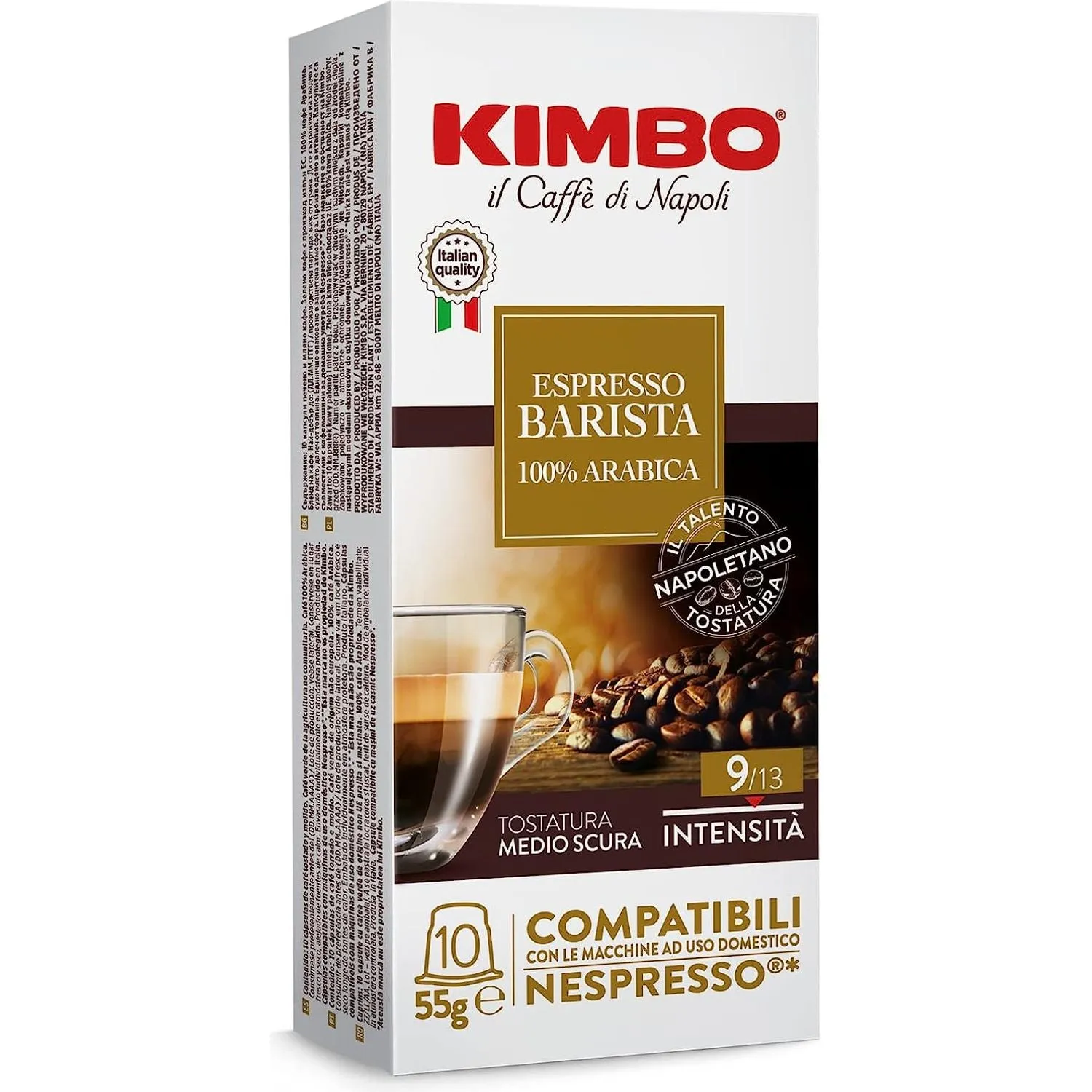 Kimbo Espresso Barista 100% Arabica - Nespresso Compatible (10 Capsule Pack)
