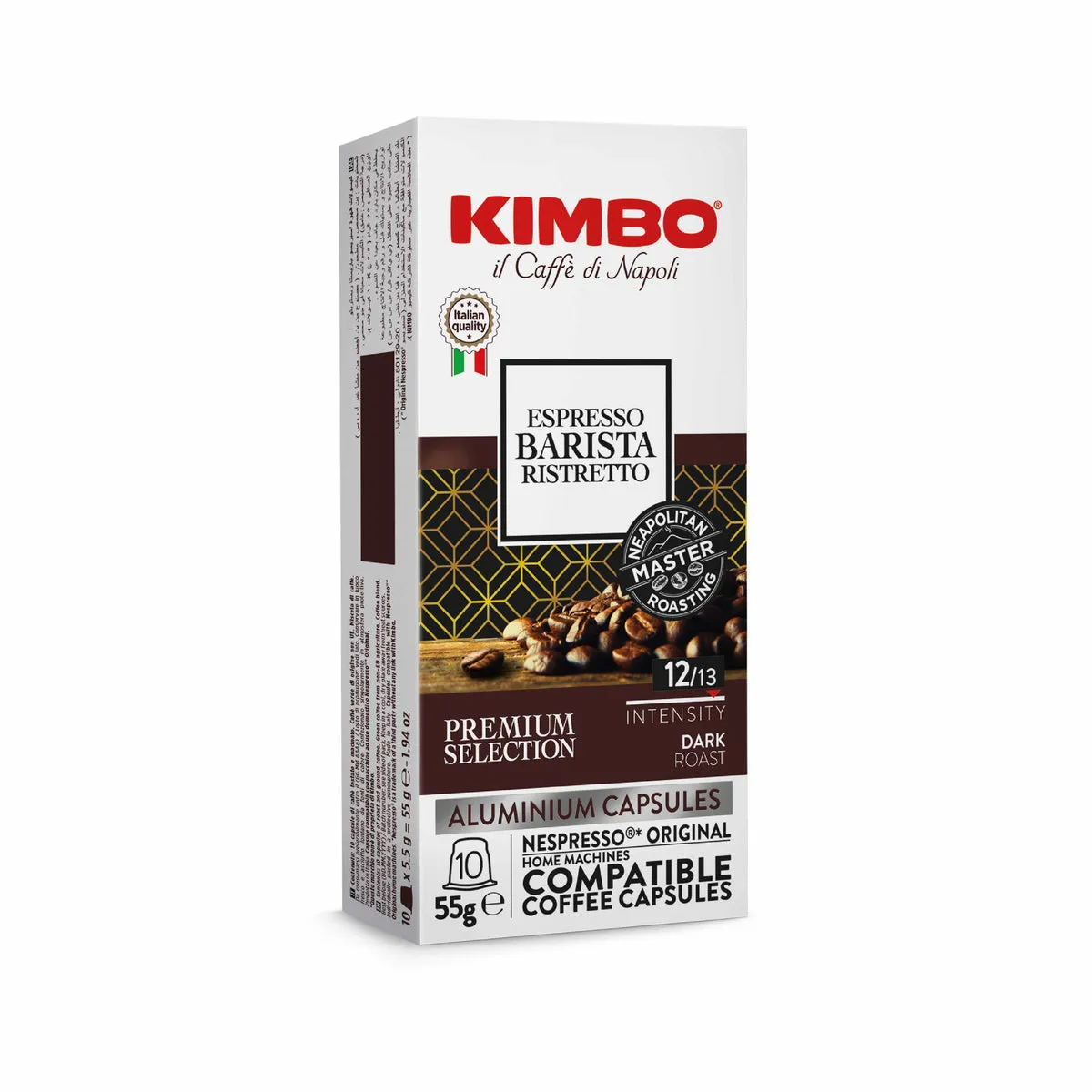 Kimbo Espresso Barista Ristretto - Aluminium Nespresso Compatible (10 Capsule Pack)