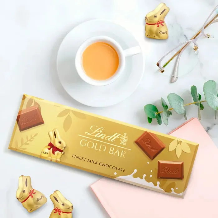 Lindt Milk Chocolate Gold Bar Tablet 300g