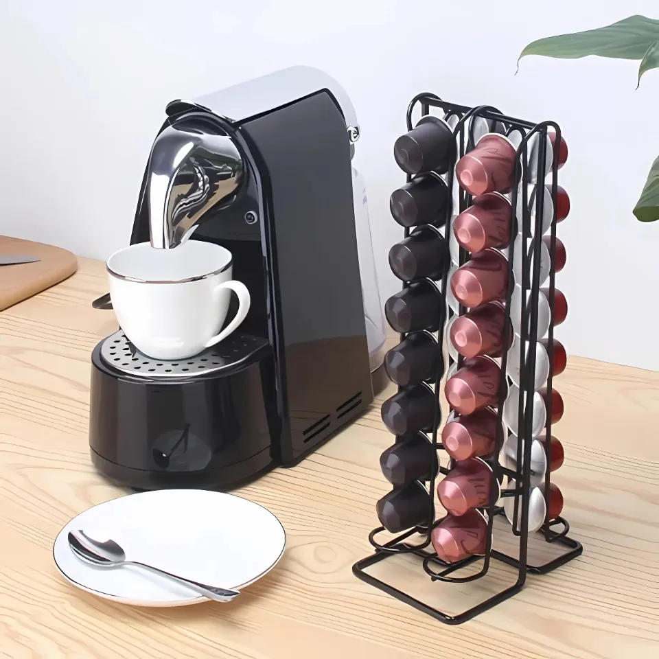 Nespresso Capsule Stand ELH209: Black - 32 Capsules