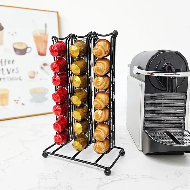 Nespresso Capsule Stand: Black ELH208 - 42 Capsules