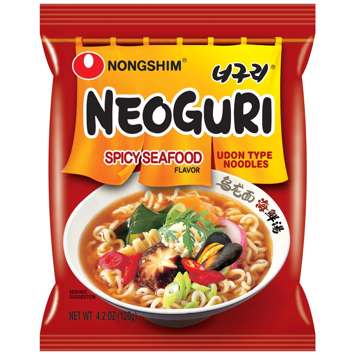 NongShim Neoguri spicy Seafood Flavour Udon noodles - 120g