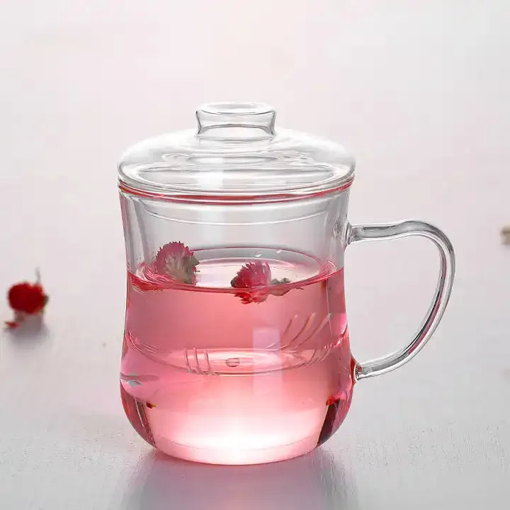 [DGS-TF-01] Tea Glass Cup with infuser - 350ml