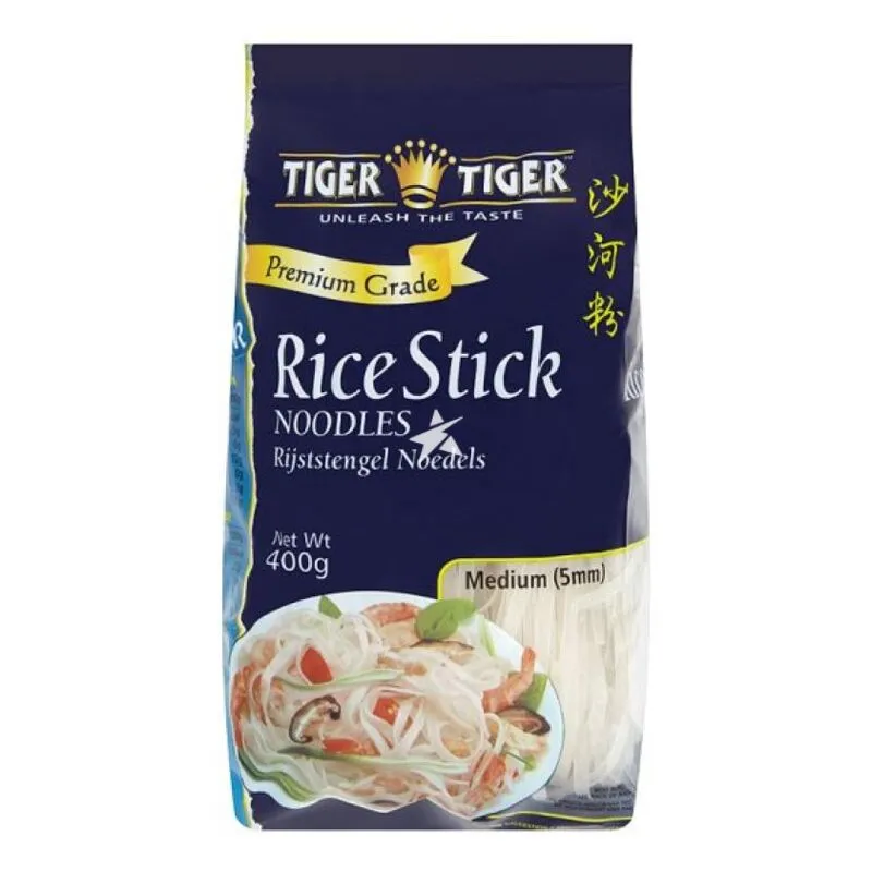 Tiger Tiger Traditional Thai Rice Stick Noodles Medium 5mm -400g