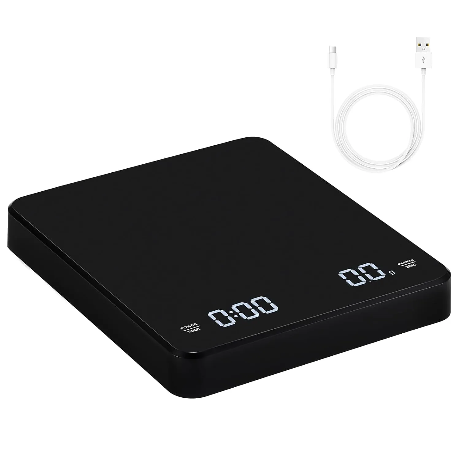[ACC-SCALE-01] Touch Screen Rechargeable Digital Coffee Scale With Timer - 3kg/0.1g