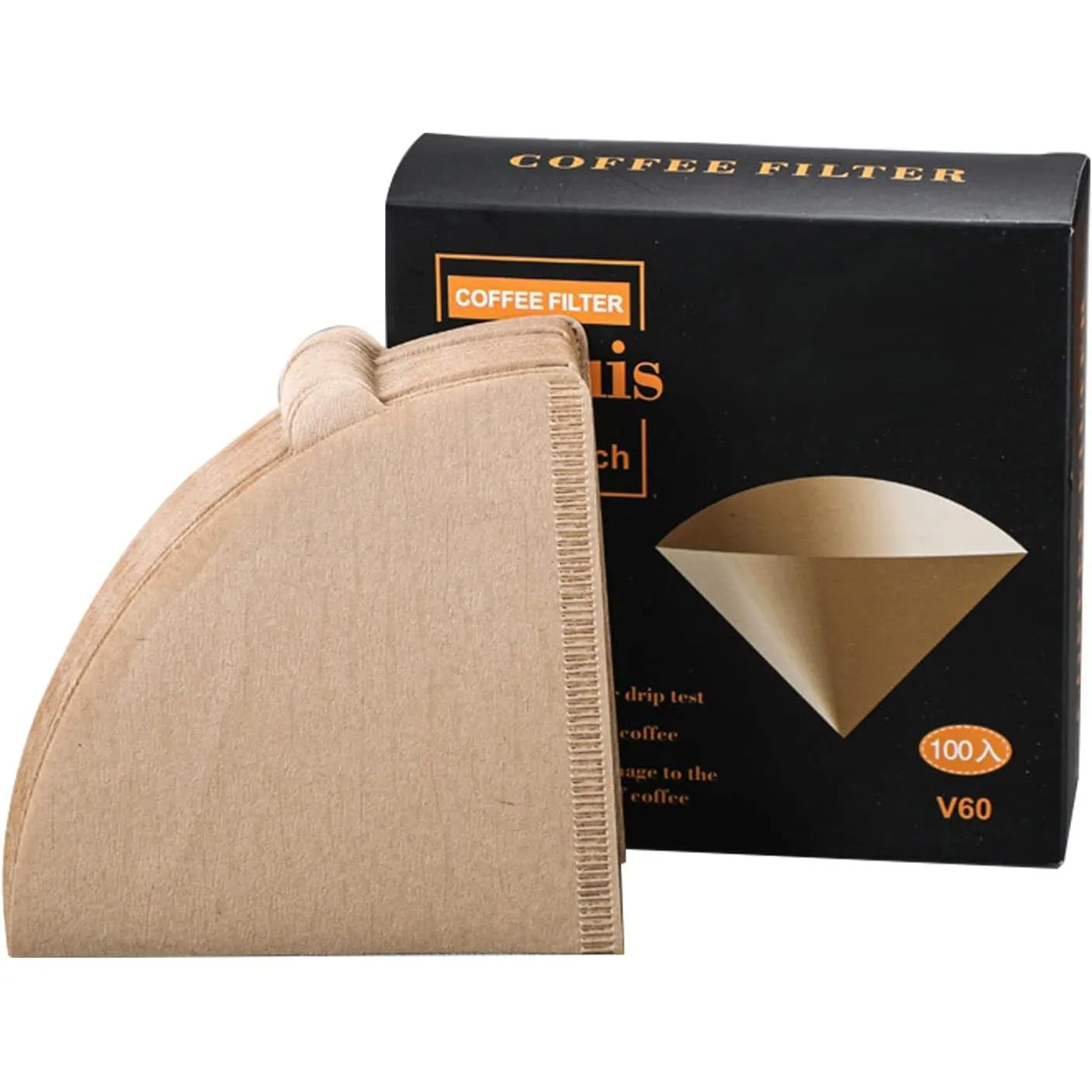 V60 Coffee Filters: (Size 1x4 - 100 pack)