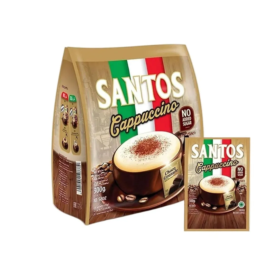 Santos Instant Cappuccino No Added Sugar- 15gx20
