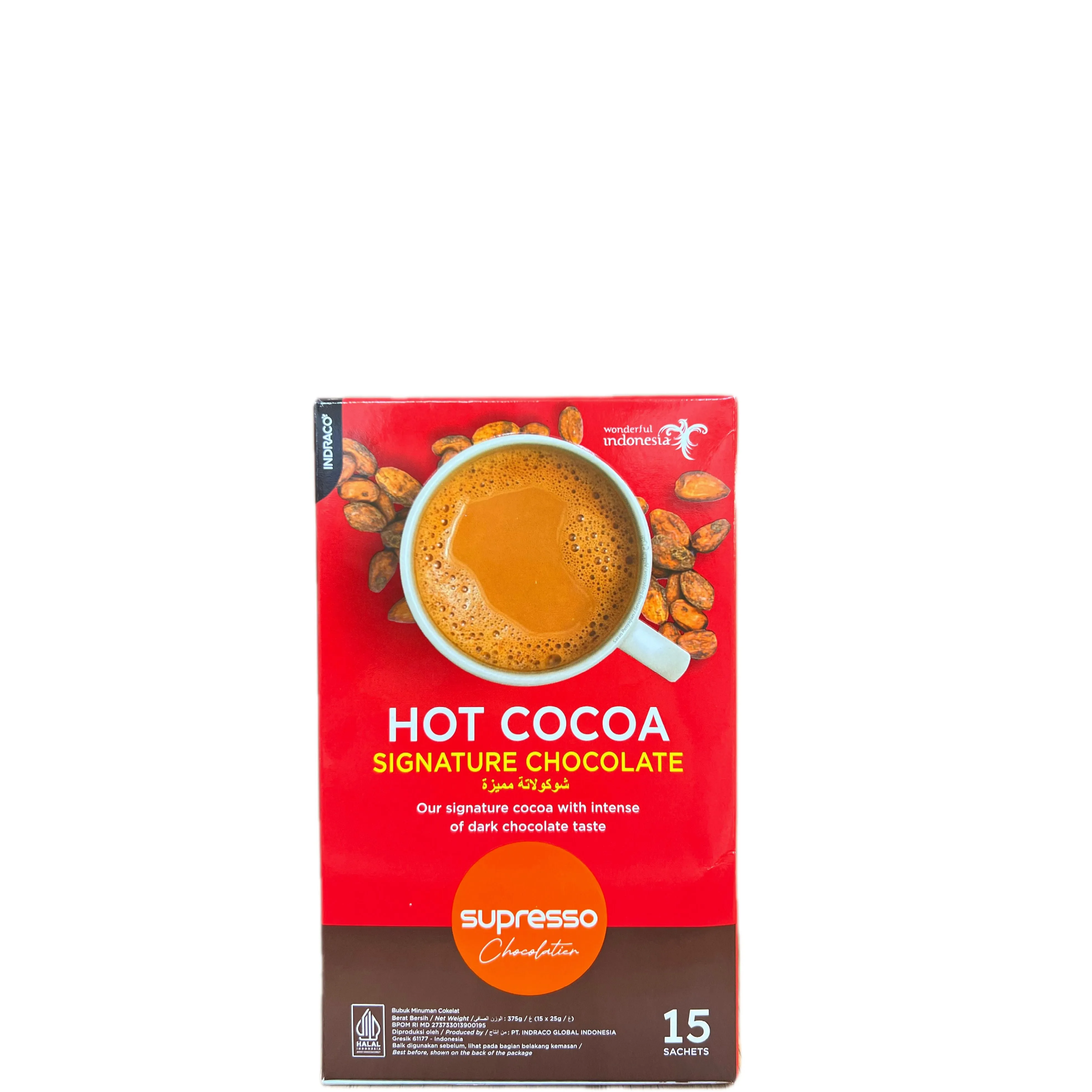 Supresso Hot Cocoa Signature Chocolate Instant - 15 Sachets