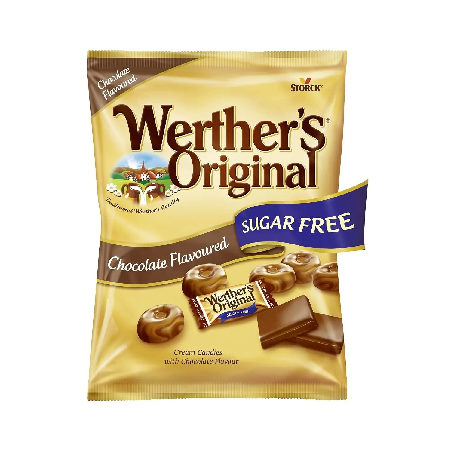 Werther's Original Sugar Free Chocolate Candies - 70g