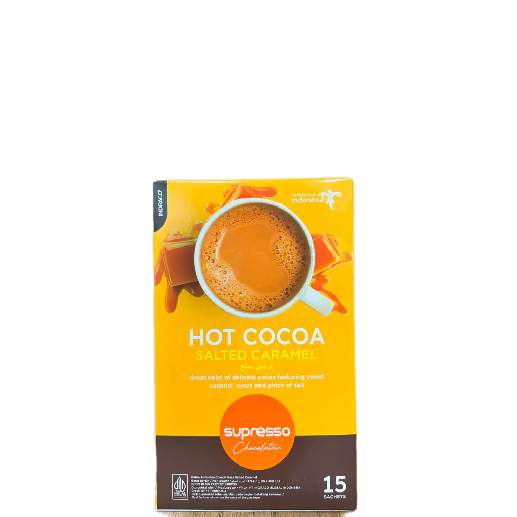 Supresso Hot Cocoa Salted Caramel Instant - 15 Sachets