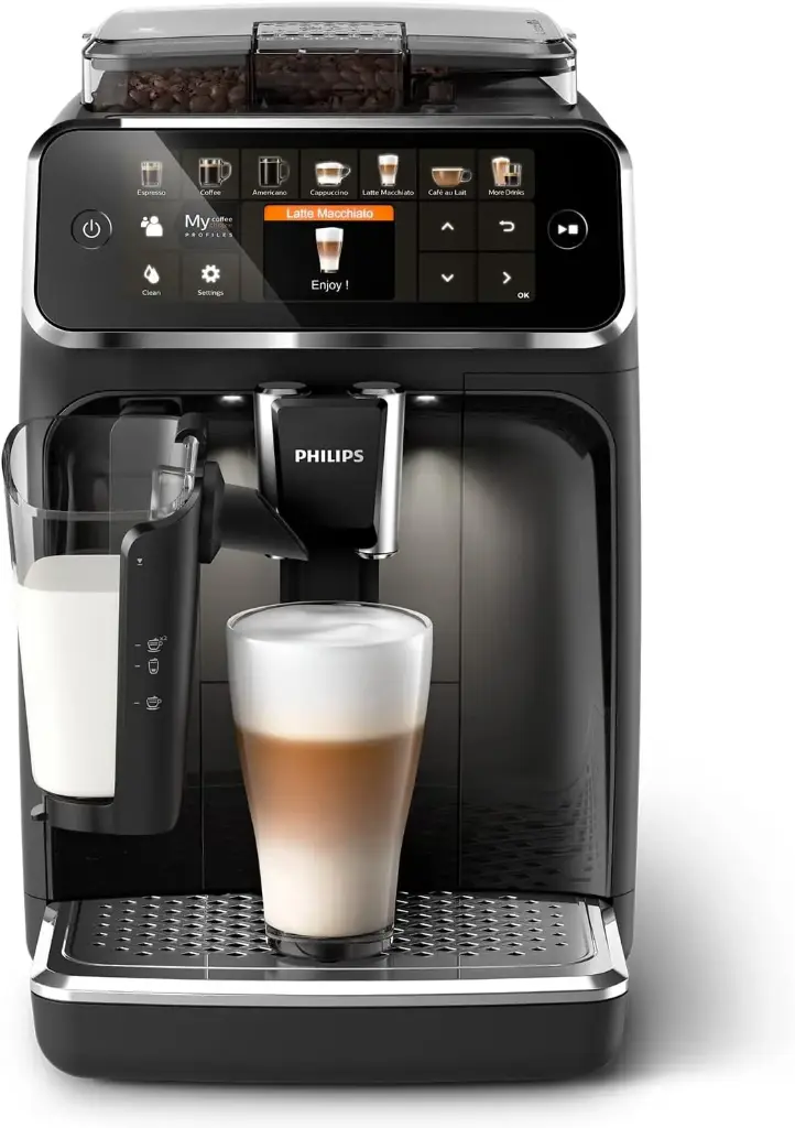 Philips 5400 Series Fully Automatic Coffee Machine - 12 Drinks, Quick Cleaning LatteGo System, TFT Display - Black (EP5441/50) 