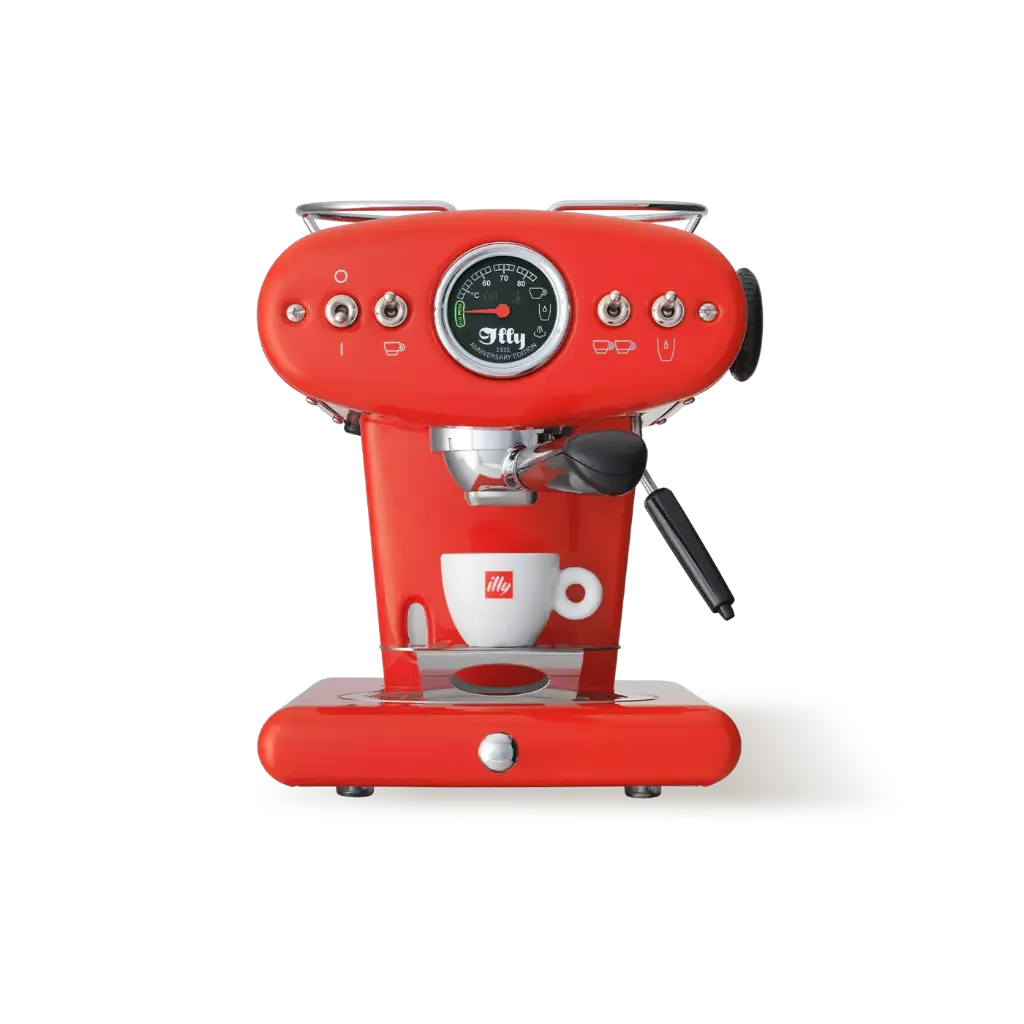 illy X1 Ground Coffee & ESE PODS Coffee Machine - Red