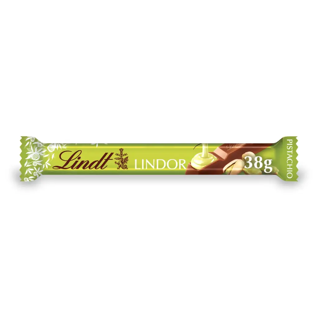 Lindt Lindor Milk Chocolate Pistachio Bar - 38g