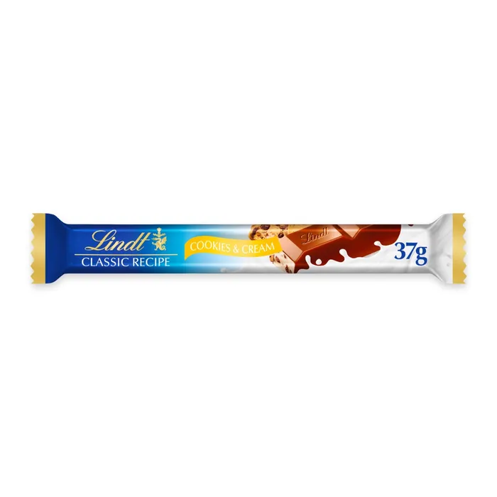 Lindt Lindor Classic Recipe Cookies & Cream Chocolate Bar - 37g
