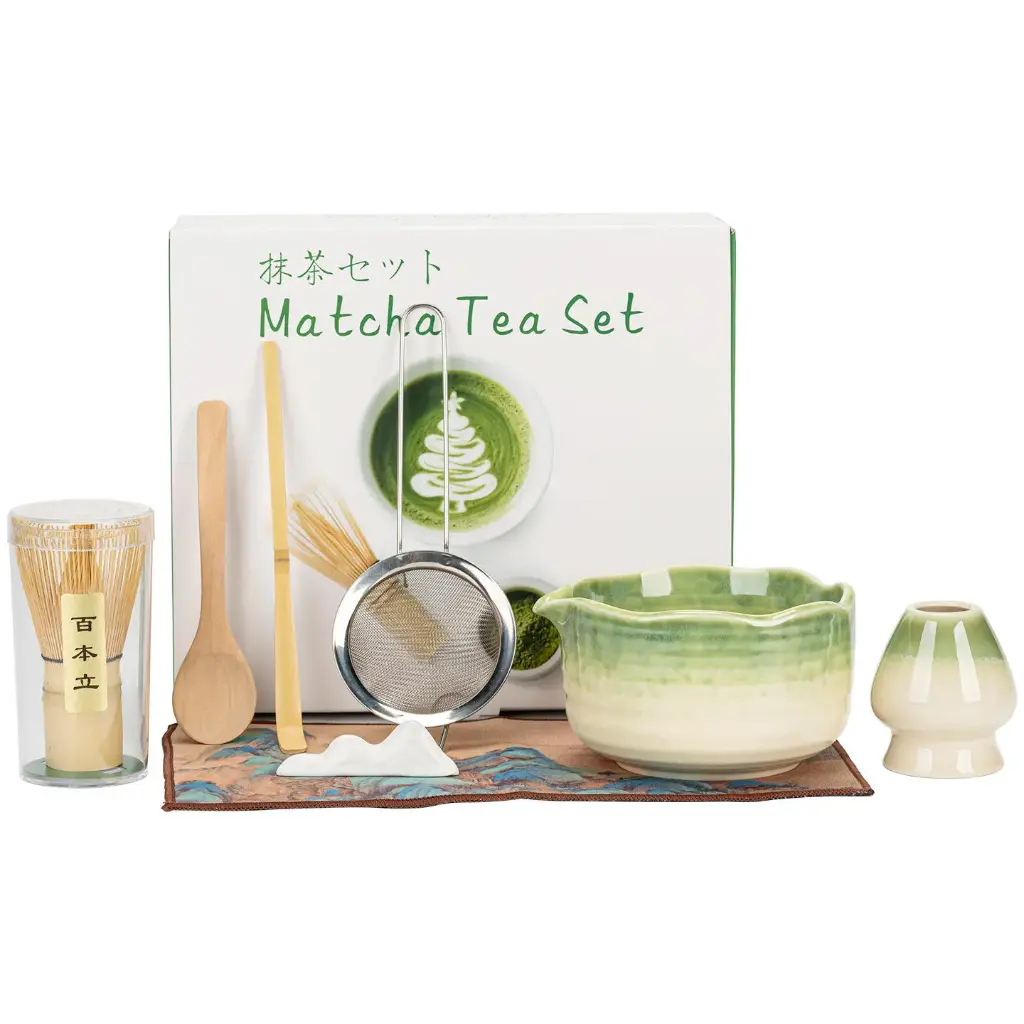 [MTCHST-02] Matcha Tea making set, Gradient Green